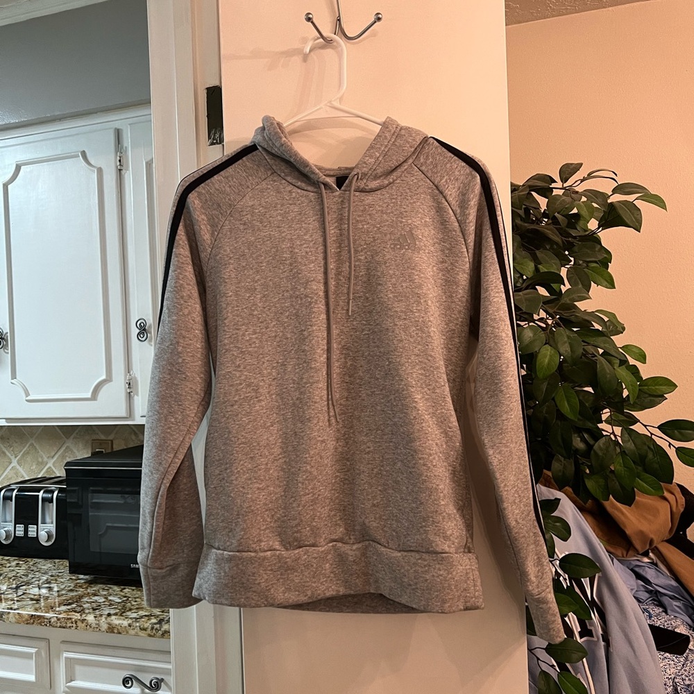 Gently used Womens Adidas grey/black hoodie size Small